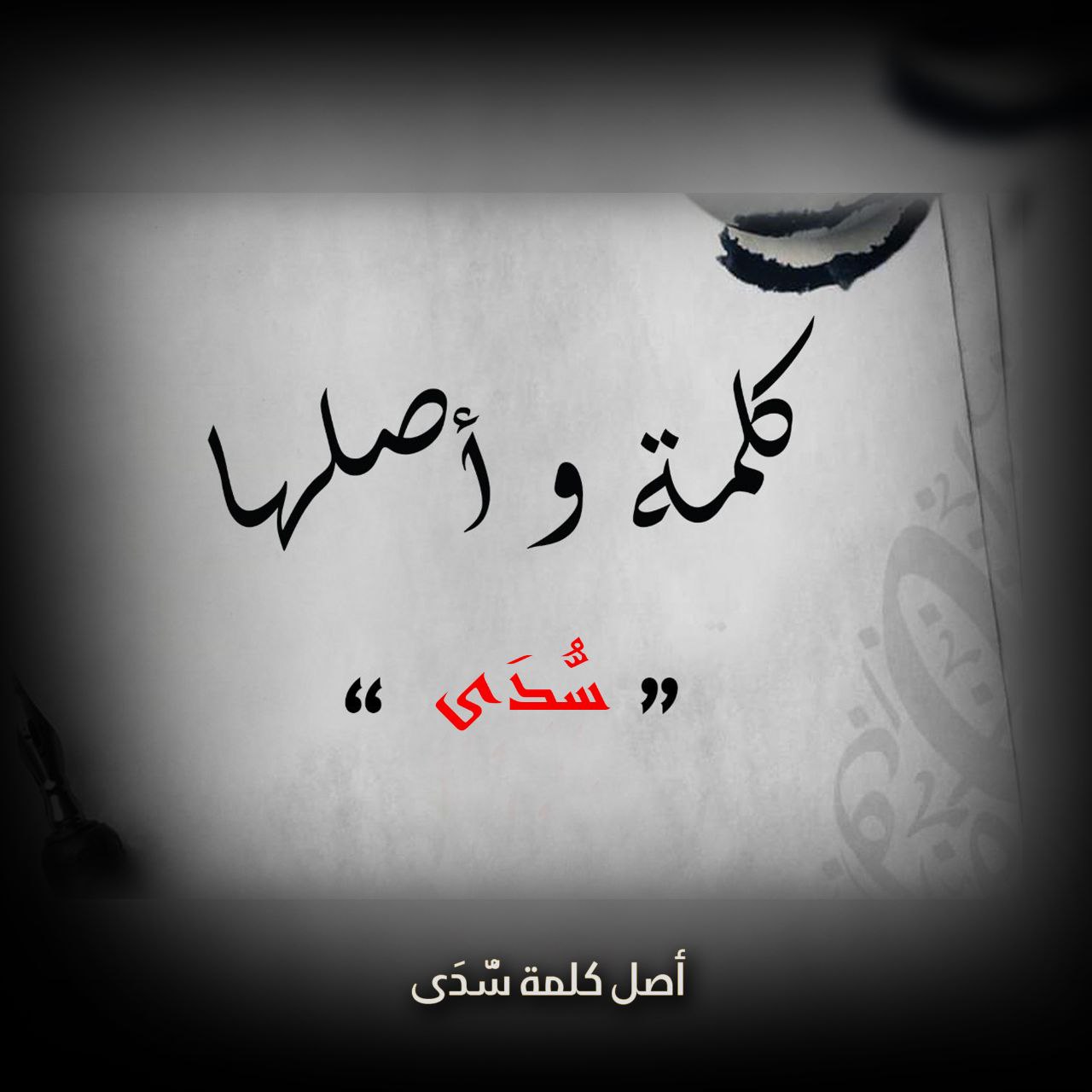 أصل كلمة سُّدَى