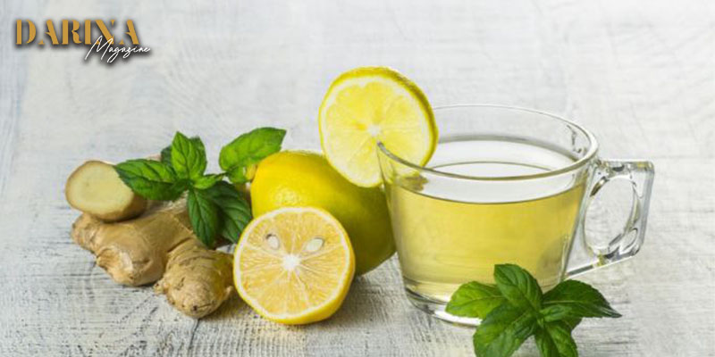 شاي الليمون والزنجبيل
