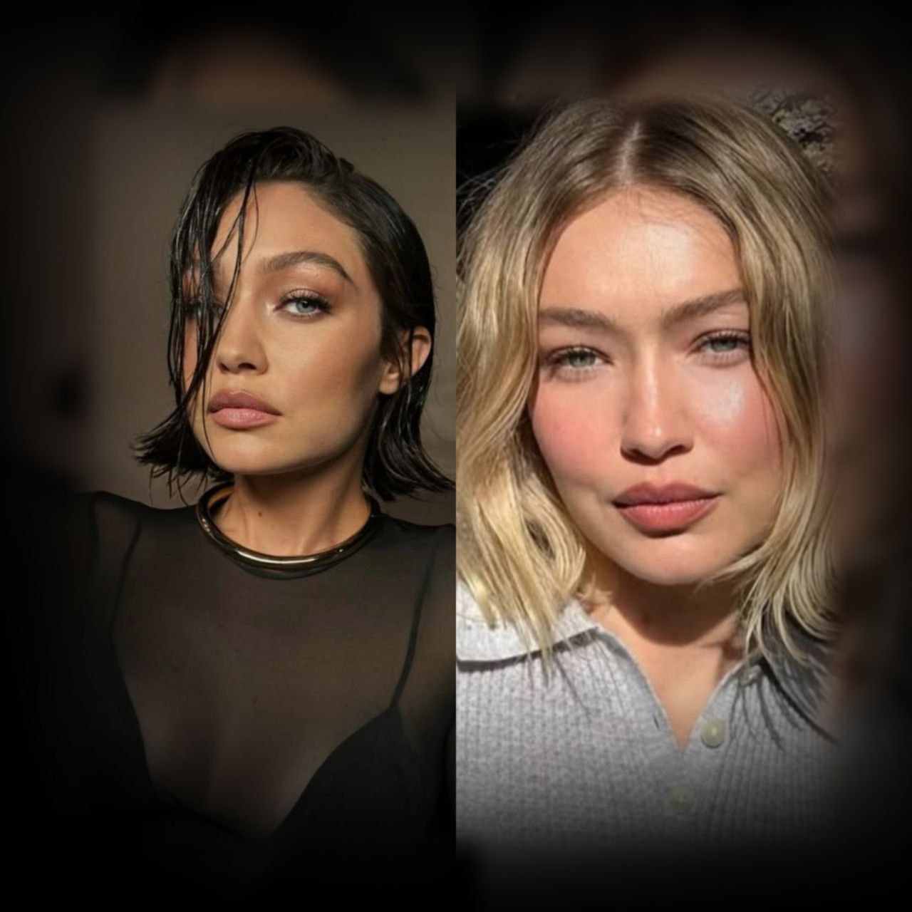 “جيجي حديد” تتخلّى عن شعرها الأشقر وتظهر  باللون أسود