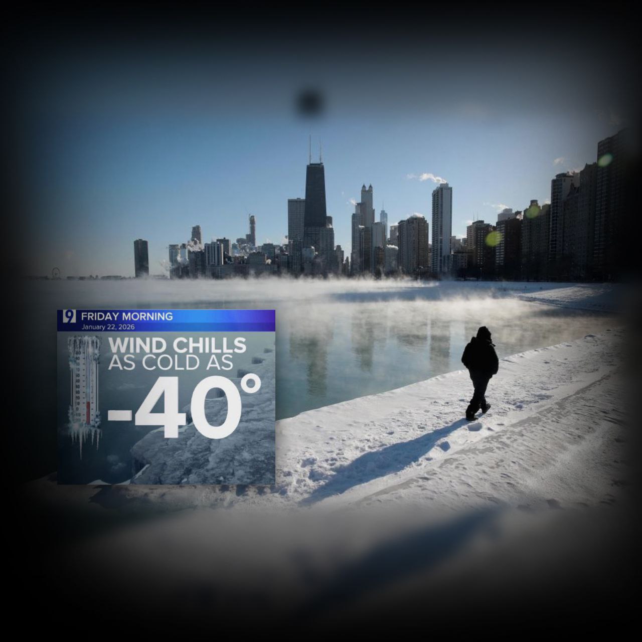 شيكاغو تشهد صباح الجمعة درجات حرارة شديدة الانخفاض قد تصل في بعض المناطق إلى -40